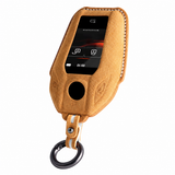 Bronze Brown Alcantara key case for BMW - Key Fob Type E
