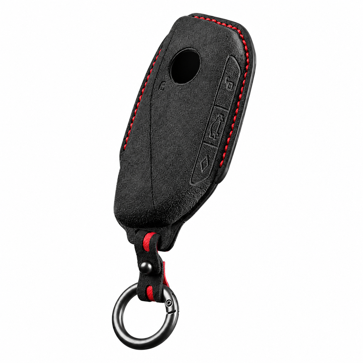 Carbon Black Alcantara key case for BMW - Key Fob Type D