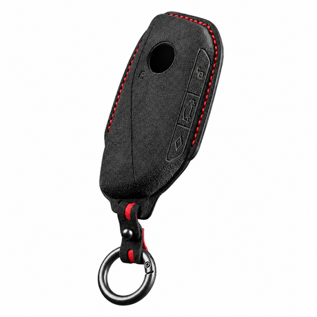 Carbon Black Alcantara key case for BMW - Key Fob Type D