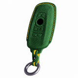 Cool Green Alcantara key case for BMW - Key Fob Type C