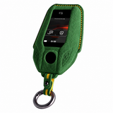 Cool Green Alcantara key case for BMW - Key Fob Type E