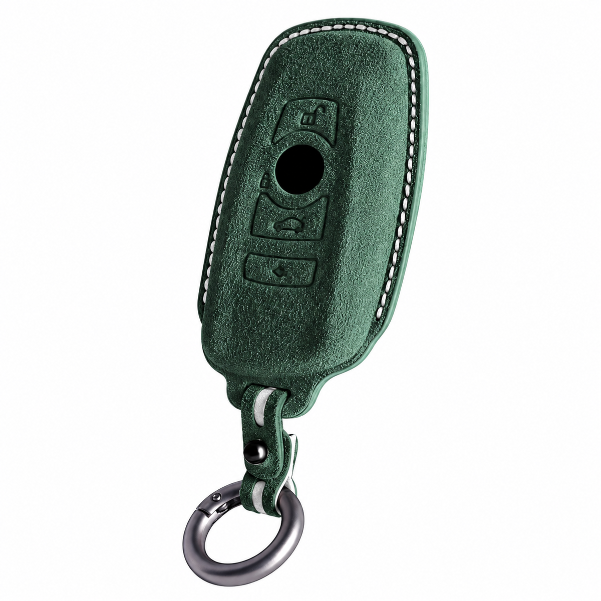 Dark Green Alcantara key case for BMW - Key Fob Type C