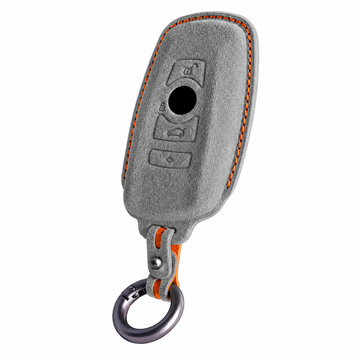 Dark Grey Alcantara key case for BMW - Key Fob Type C