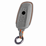 Dark Grey Alcantara key case for BMW - Key Fob Type C