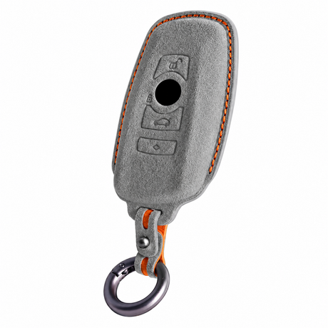 Dark Grey Alcantara key case for BMW - Key Fob Type C