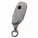 Dark Grey Alcantara key case for BMW - Key Fob Type D