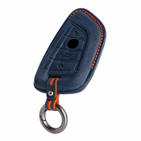 Nitrogen Blue Alcantara key case for BMW - Key Fob Type A