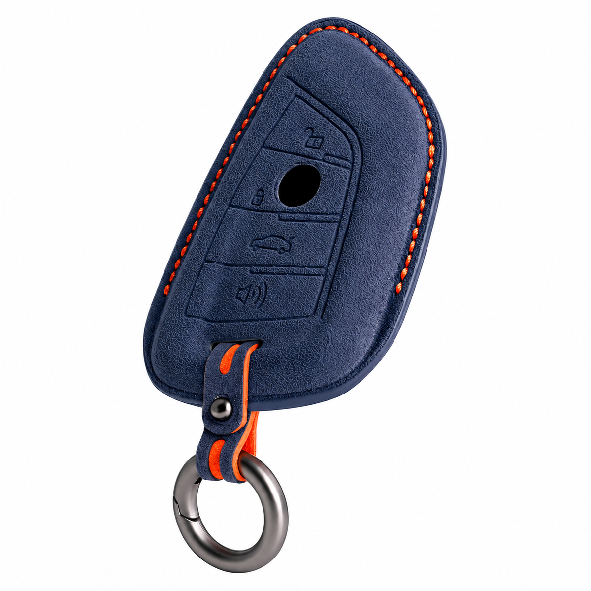 Nitrogen Blue Alcantara key case for BMW - Key Fob Type B