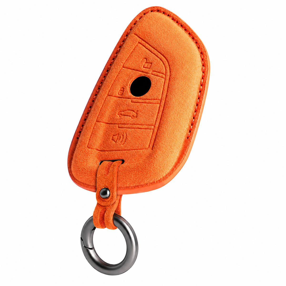 Orange Alcantara key case for BMW - Key Fob Type B