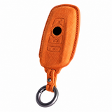 Orange Alcantara key case for BMW - Key Fob Type C