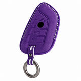 Purple Alcantara key case for BMW - Key Fob Type B