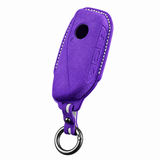 Purple Alcantara key case for BMW - Key Fob Type D
