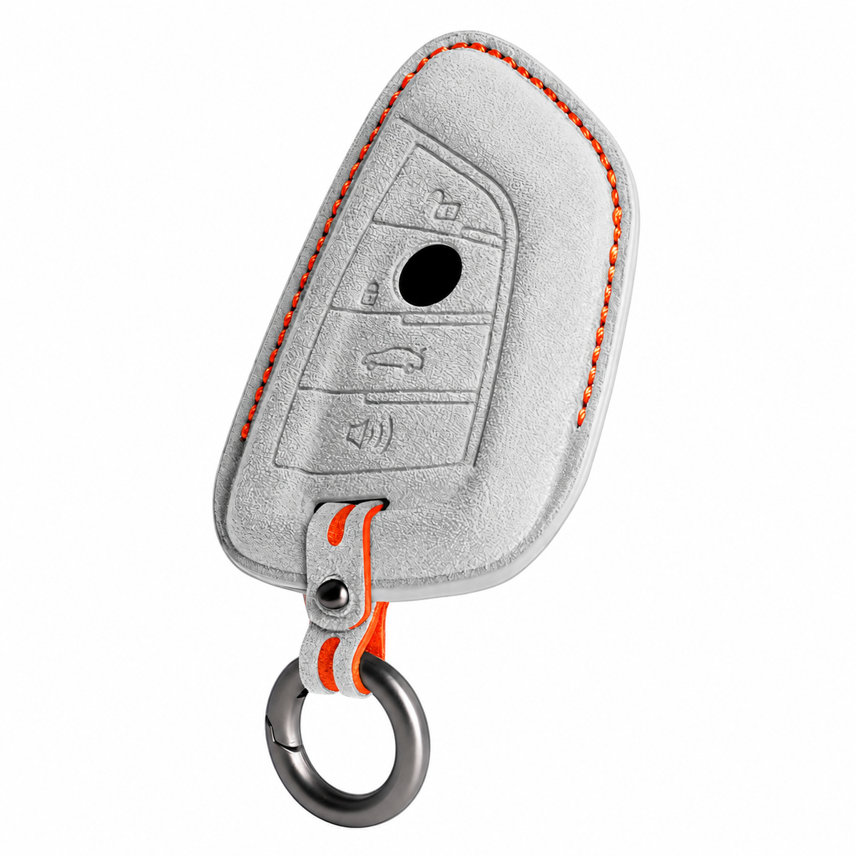 Titanium Grey Alcantara key case for BMW - Key Fob Type B