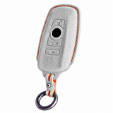 Titanium Grey Alcantara key case for BMW - Key Fob Type C