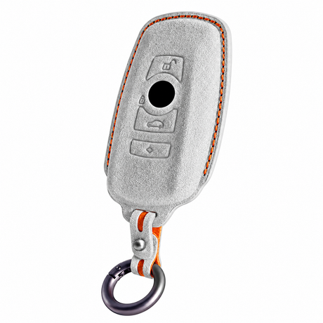 Titanium Grey Alcantara key case for BMW - Key Fob Type C