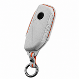 Titanium Grey Alcantara key case for BMW - Key Fob Type D