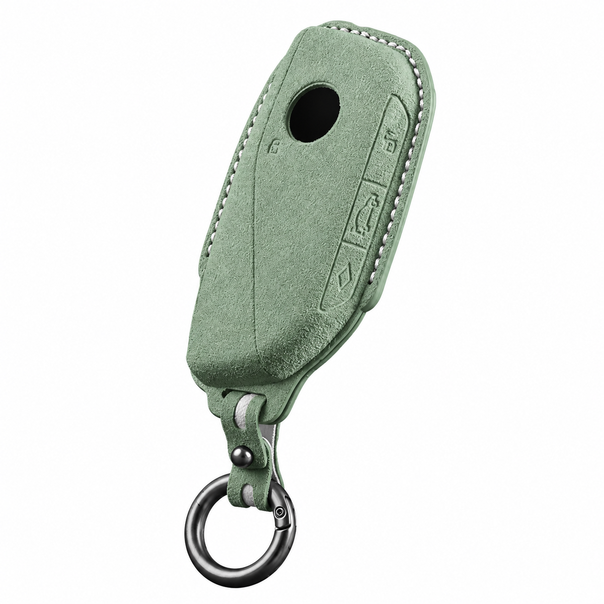 Tundra Green Alcantara key case for BMW - Key Fob Type D
