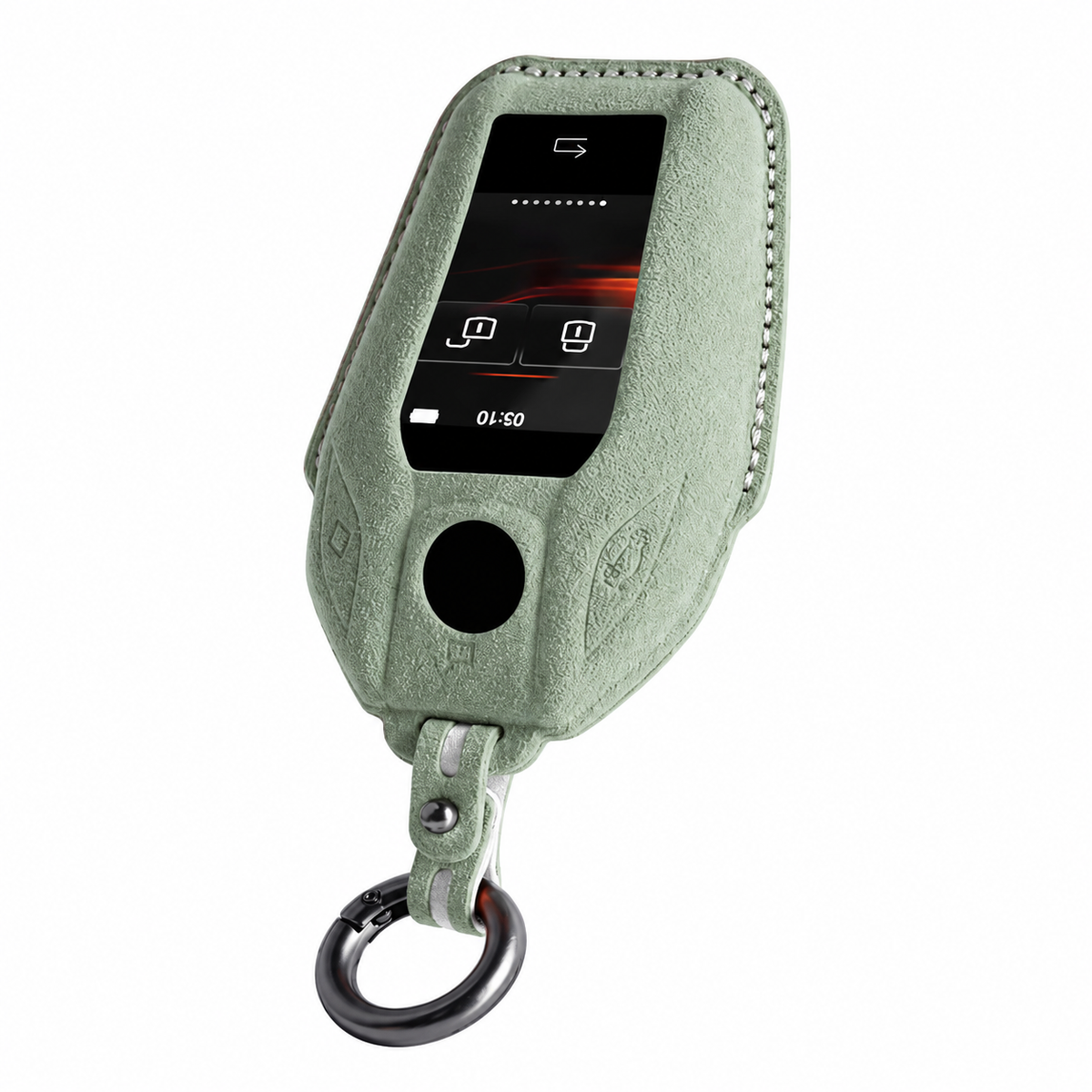 Tundra Green Alcantara key case for BMW - Key Fob Type E