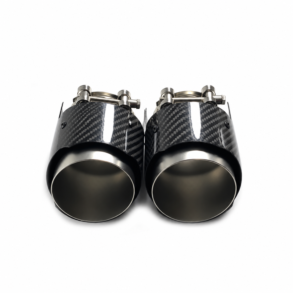 ANGLE CUT CARBON FIBER EXHAUST TIPS FOR BMW F22 F23 M235i M240i