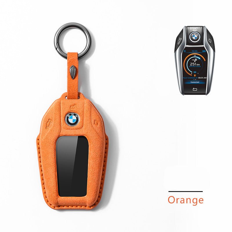 BMW ALCANTARA KEY COVER BMW LCD KEY FOB 5 7 SERIES X5 X6 X7 KEY FOB PROTECTION