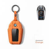 BMW ALCANTARA KEY COVER BMW LCD KEY FOB 5 7 SERIES X5 X6 X7 KEY FOB PROTECTION