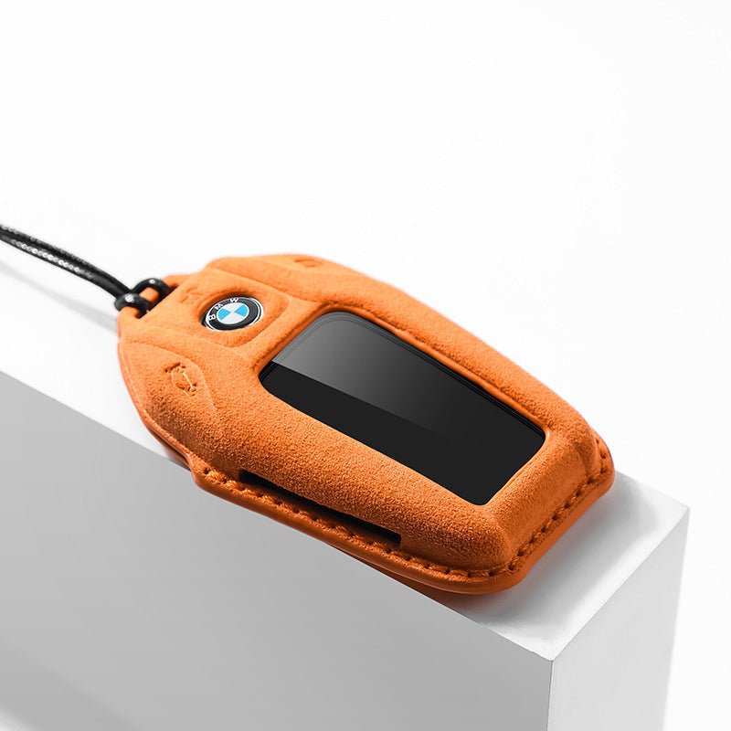 BMW ALCANTARA KEY COVER BMW LCD KEY FOB 5 7 SERIES X5 X6 X7 KEY FOB PROTECTION