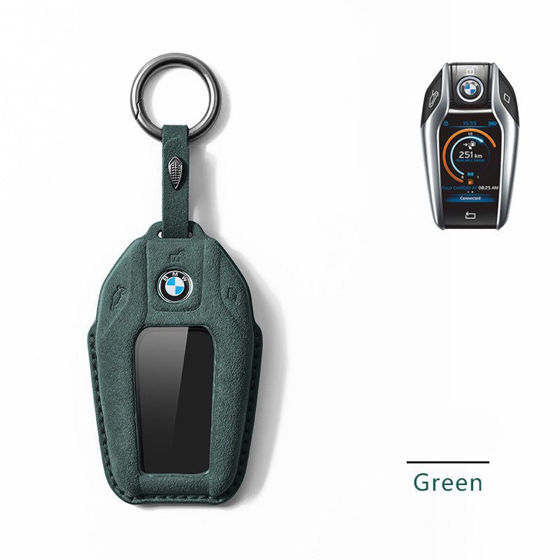 BMW ALCANTARA KEY COVER BMW LCD KEY FOB 5 7 SERIES X5 X6 X7 KEY FOB PROTECTION