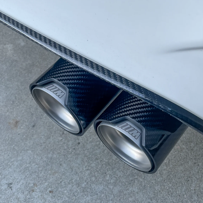 M PERFORMANCE STYLE CARBON FIBRE EXHAUST TIPS FOR BMW F80 M3 F82 M4