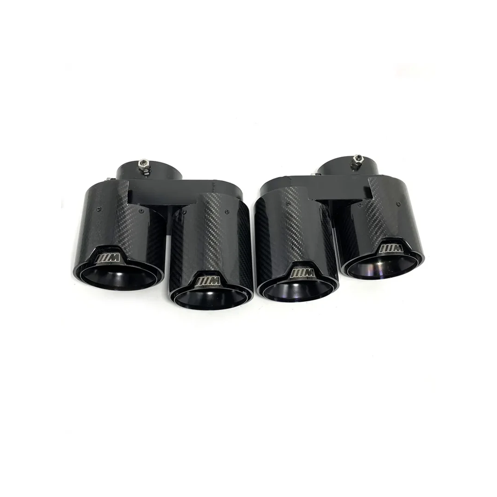 M PERFORMANCE QUAD CARBON FIBER EXHAUST TIPS FOR BMW X5 G05 X6 G06 X7 G07