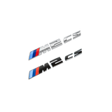 GLOSS BLACK / SILVER M2 CS BADGE TRUNK EMBLEM FOR BMW F87 M2 CS