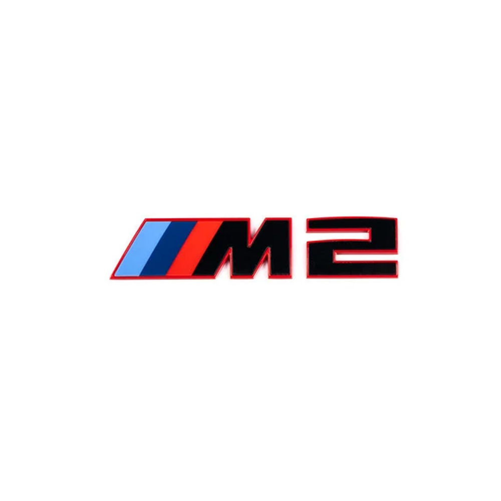 RED & BLACK M2 TRUNK EMBLEM FOR BMW G87 M2
