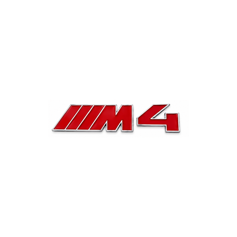 RED & SILVER M4 TRUNK EMBLEM FOR BMW F82 F83 G82 G83 M4