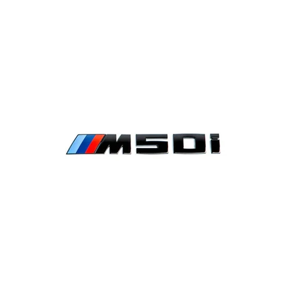 GLOSS BLACK TRUNK EMBLEM FOR BMW G05 X5 M50i G06 X6 M50i G07 X7 M50i