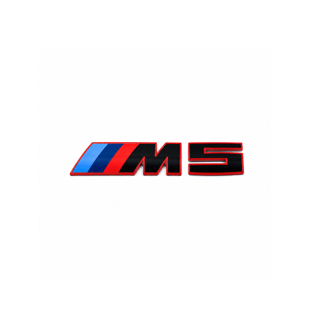 RED & BLACK M5 TRUNK EMBLEM FOR BMW F90 G90 G99 M5
