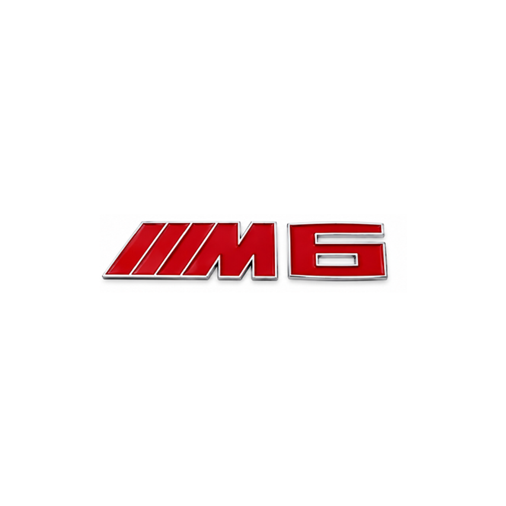 RED & SILVER M6 TRUNK EMBLEM FOR BMW F06 F12 F13 M6