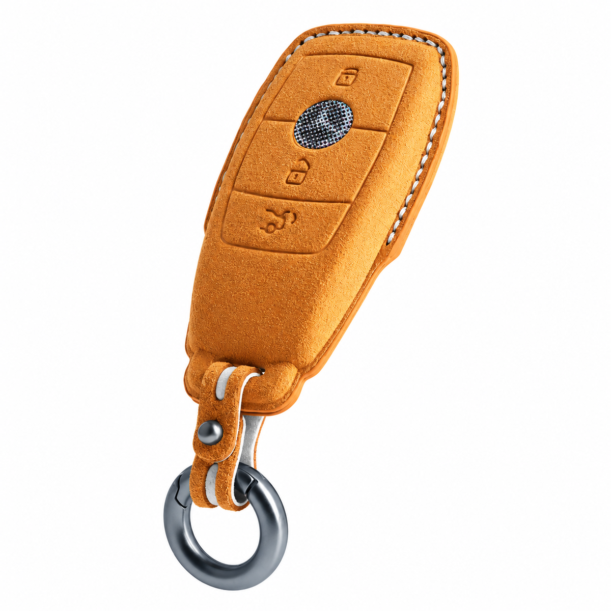 Bronze Brown Alcantara key case for Mercedes - Key Fob Type A