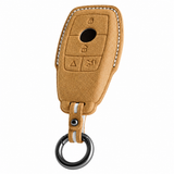 Bronze Brown Alcantara key case for Mercedes - Key Fob Type B