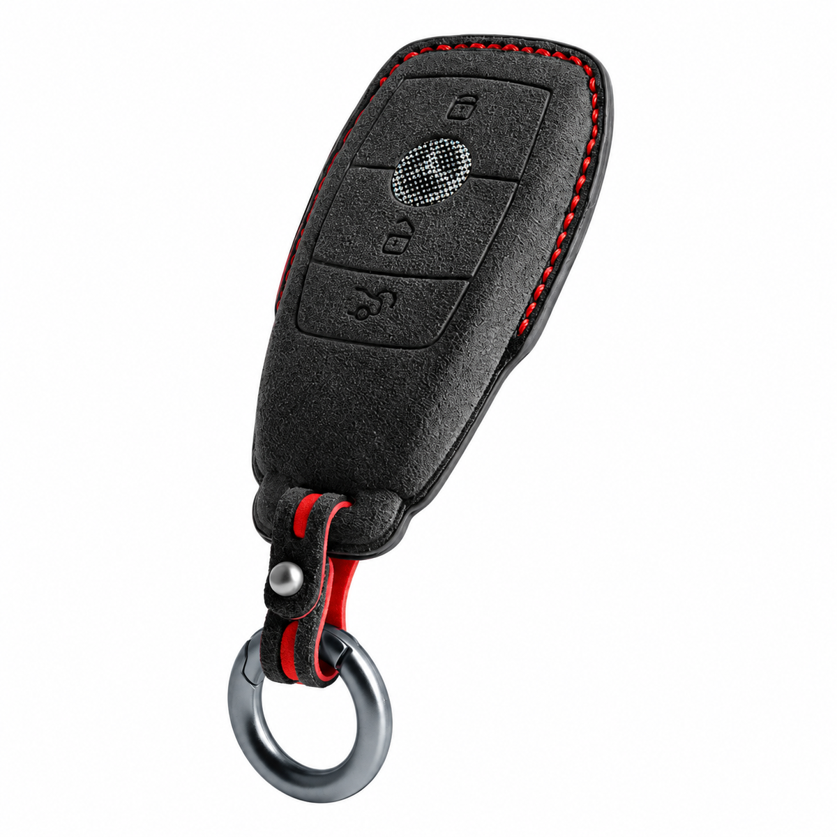 Carbon Black Alcantara key case for Mercedes - Key Fob Type A