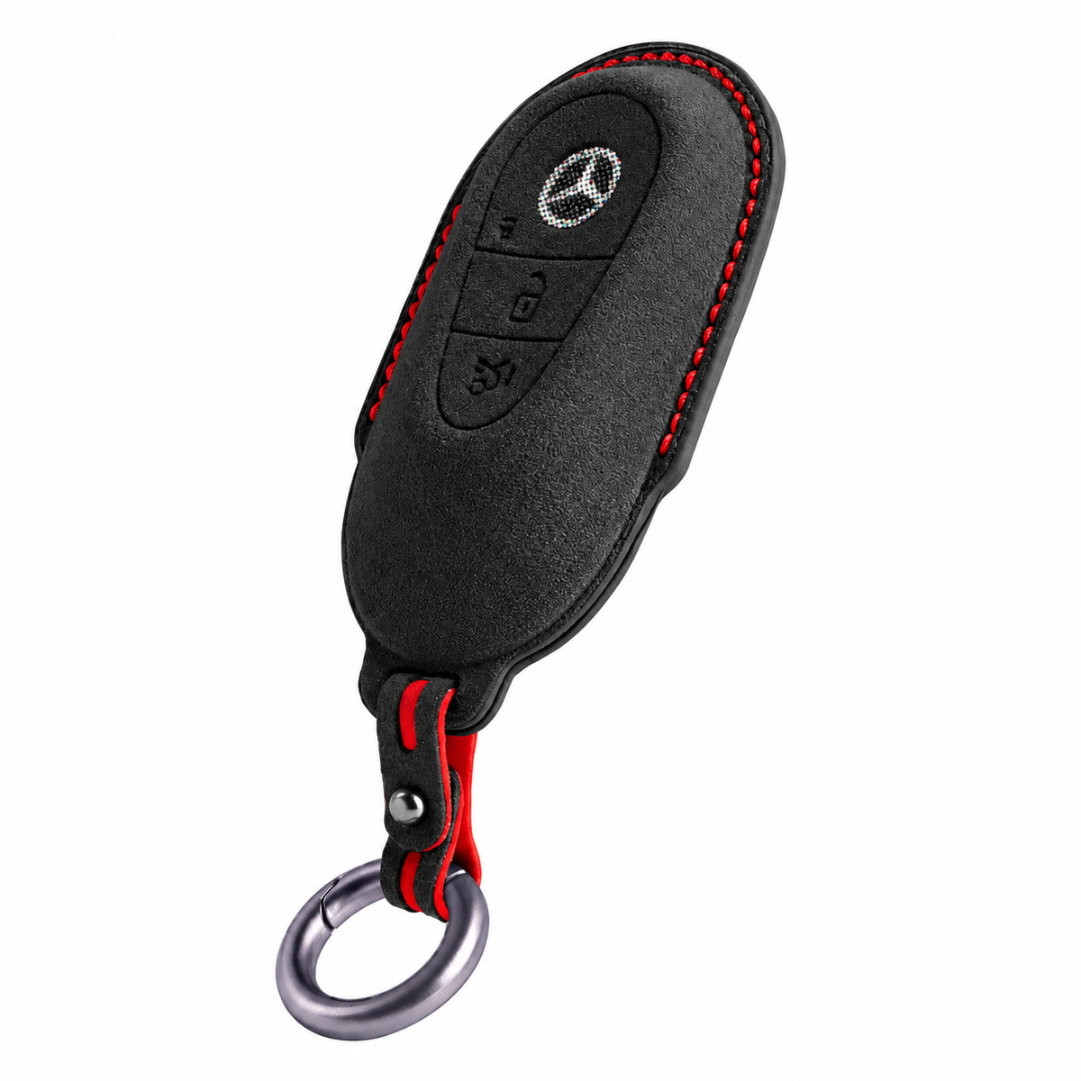 Carbon Black Alcantara key case for Mercedes - Key Fob Type C
