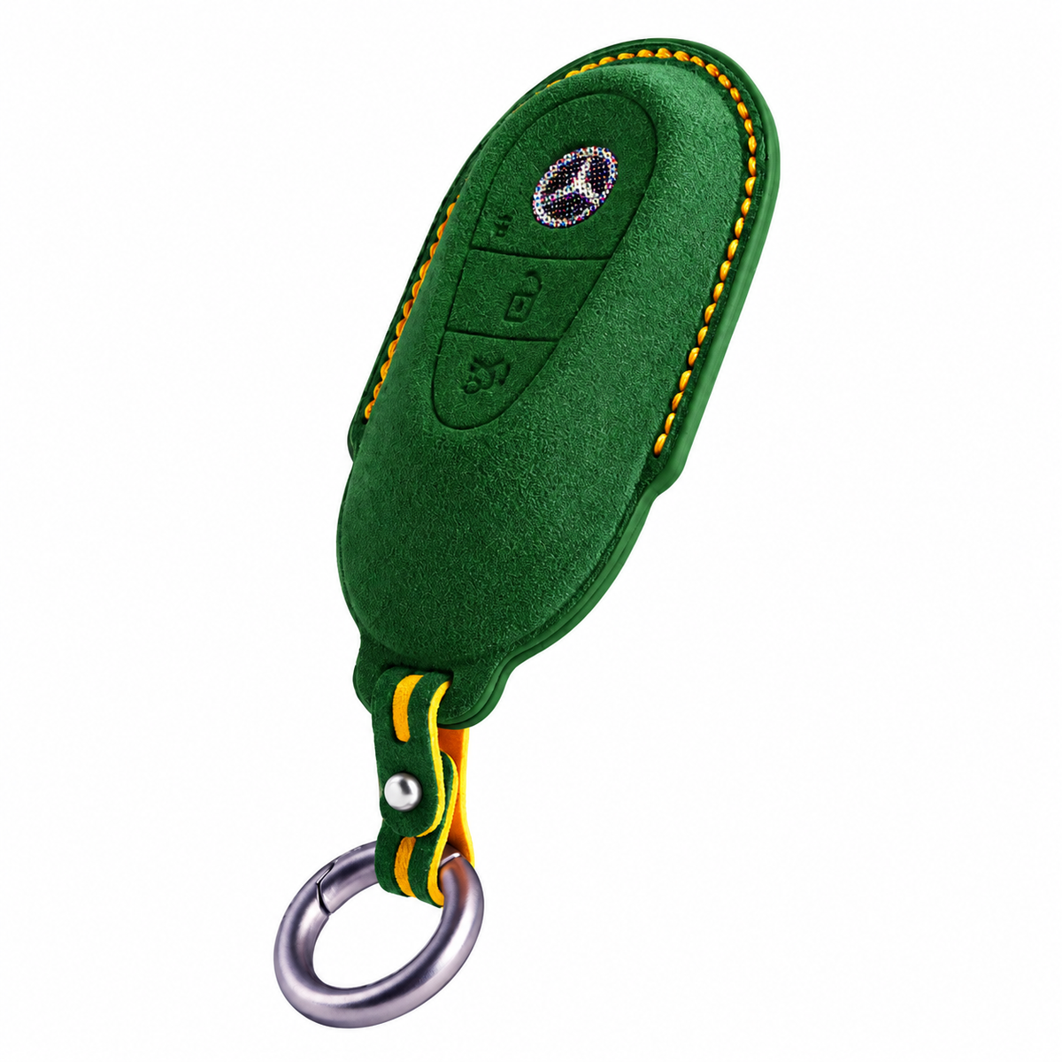 Cool Green Alcantara key case for Mercedes - Key Fob Type C