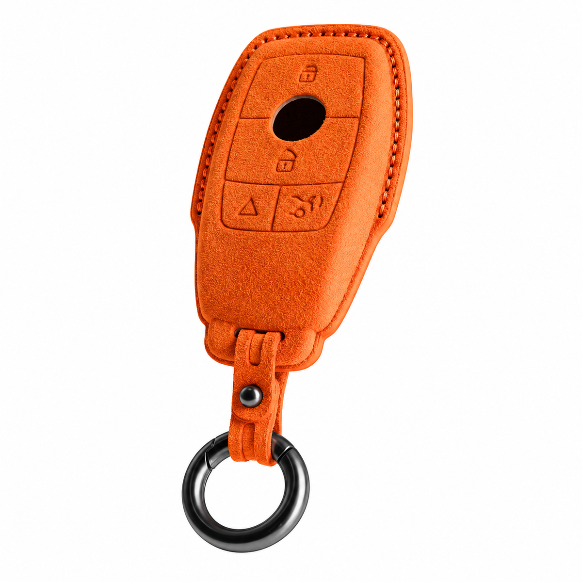 Orange Alcantara key case for Mercedes - Key Fob Type B