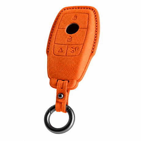 Orange Alcantara key case for Mercedes - Key Fob Type B