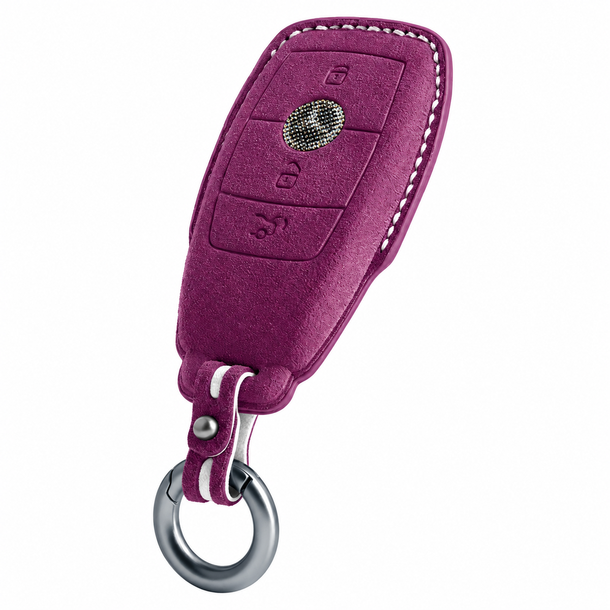 Purple Alcantara key case for Mercedes - Key Fob Type A