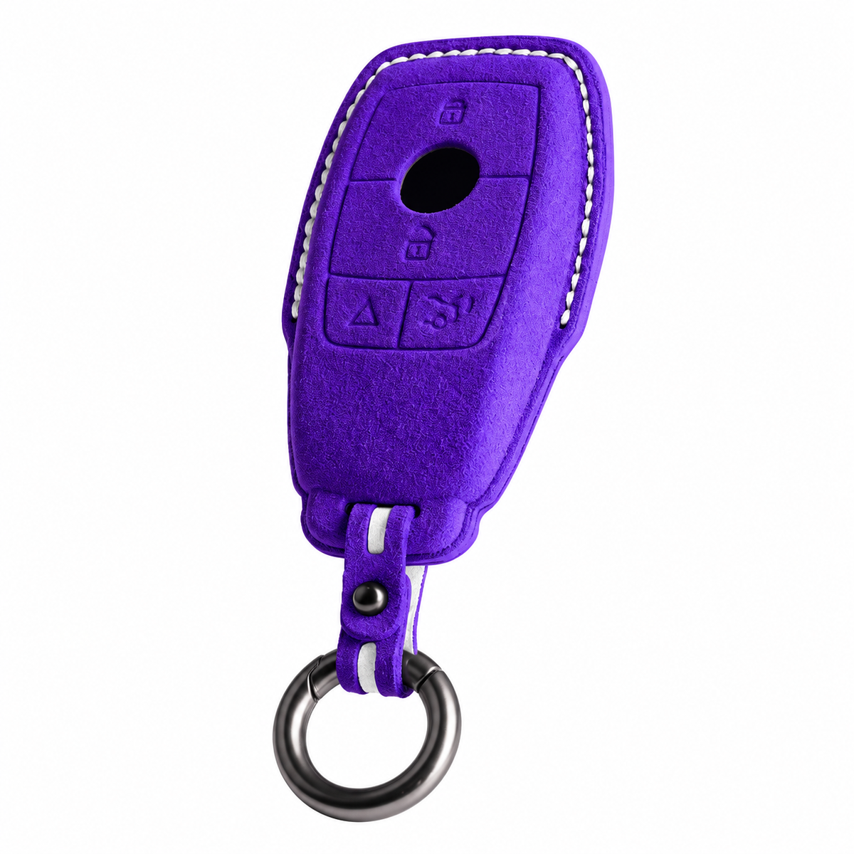Purple Alcantara key case for Mercedes - Key Fob Type B