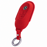 Red Alcantara key case for Mercedes - Key Fob Type C