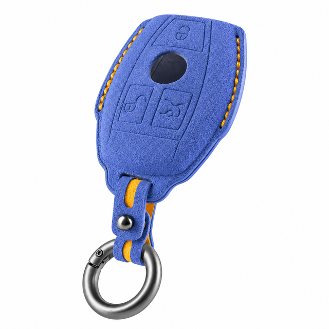 Sky Blue Alcantara key case for Mercedes - Key Fob Type F