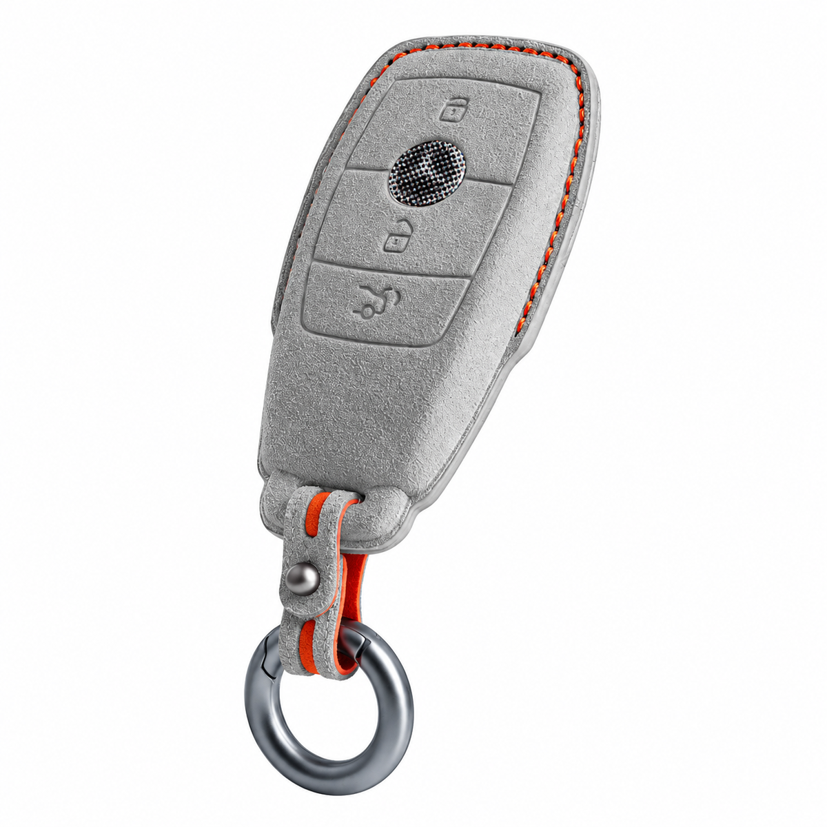 Titanium Grey Alcantara key case for Mercedes - Key Fob Type A