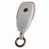 Titanium Grey Alcantara key case for Mercedes - Key Fob Type B