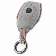 Titanium Grey Alcantara key case for Mercedes - Key Fob Type F