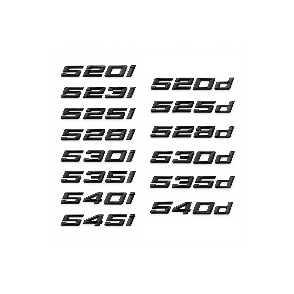 GLOSS BLACK TRUNK EMBLEM FOR BMW F10 F11 G30 G31 5 SERIES